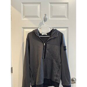 stone island hoodie in grey